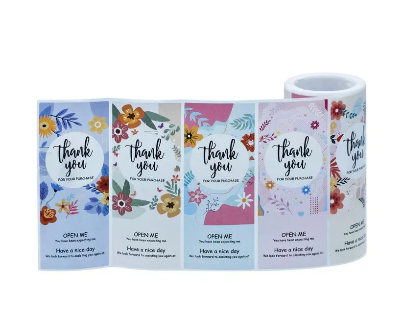 Thank You Sticker Roll for Small Business– 40x100MM – 300 Stickers – K-158-S