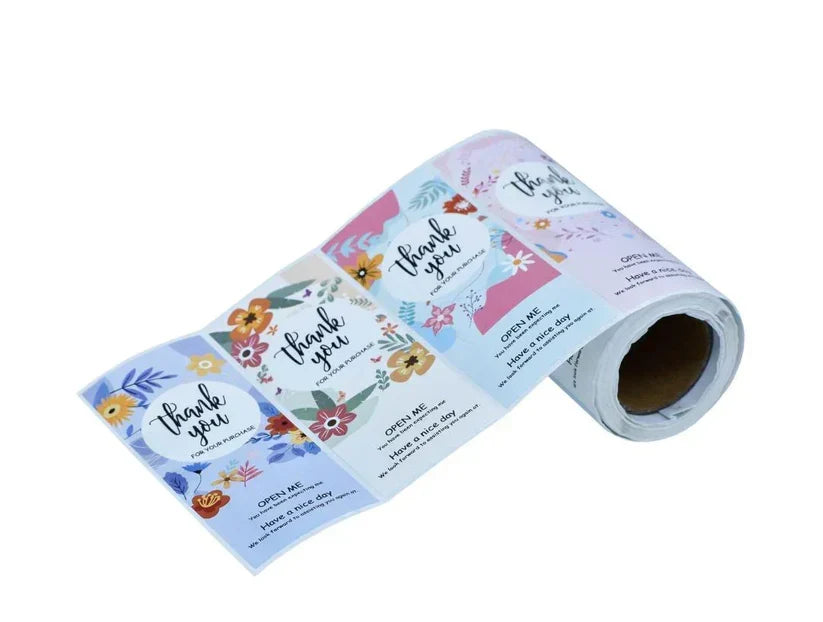 Thank You Sticker Roll for Small Business– 40x100MM – 300 Stickers – K-158-S
