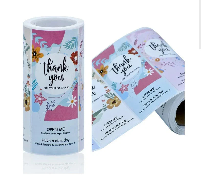 Thank You Sticker Roll for Small Business– 40x100MM – 300 Stickers – K-158-S