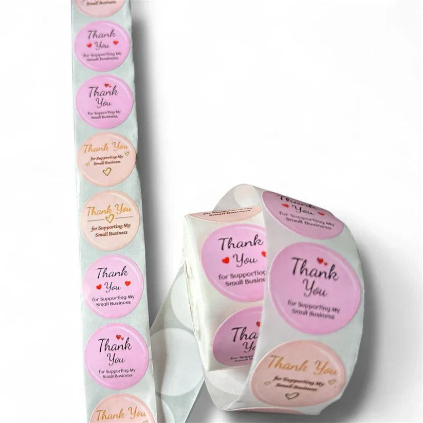 Thank You Stickers & Labels for Packaging (1000 Sticker Roll of 1 Inch)