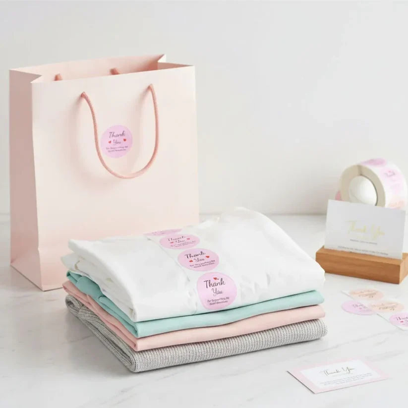 Thank You Stickers & Labels for Packaging (1000 Sticker Roll of 1 Inch)