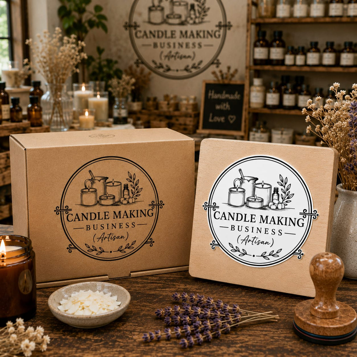 Big Custom Stamp for Candle Making Business (Artisan) | Logo Stamp – StampMyMark®