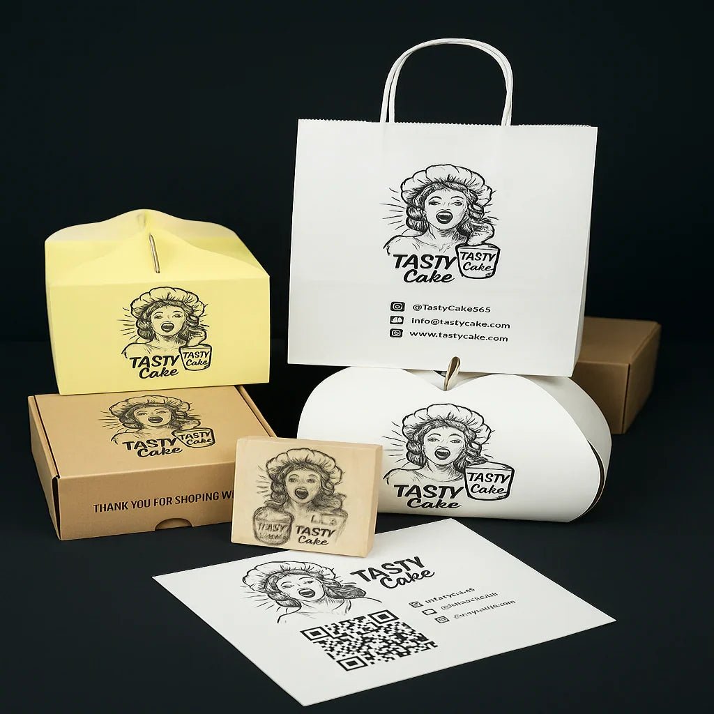 Large Custom Logo Stamp for Bakery Packaging