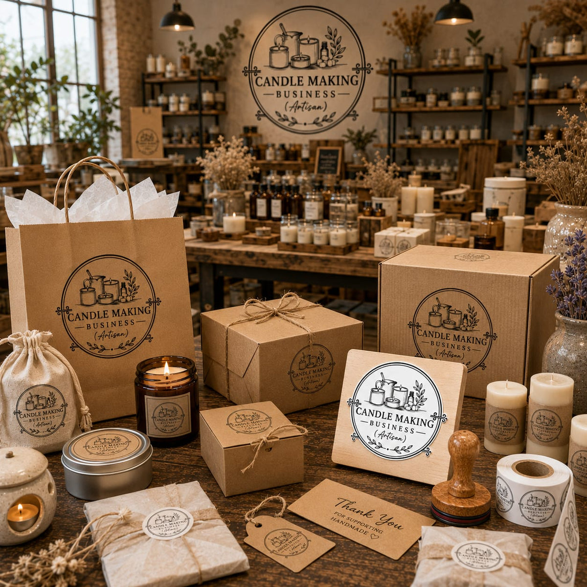 Big Custom Stamp for Candle Making Business (Artisan) | Logo Stamp – StampMyMark®