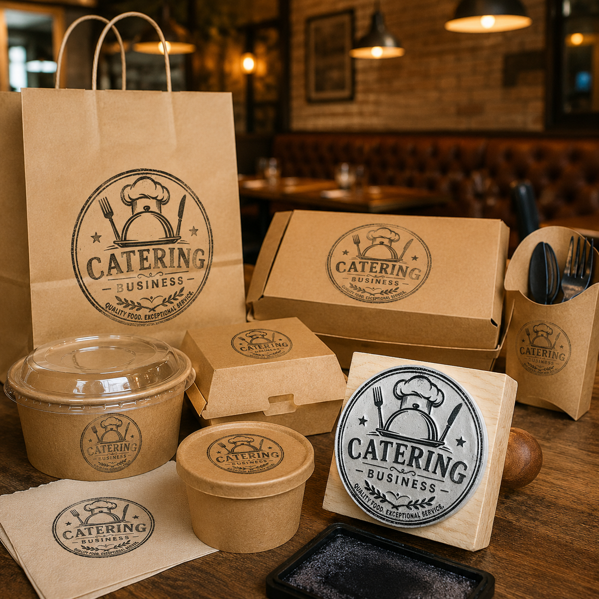 Big Custom Stamp for Catering Business | Logo Stamp – StampMyMark®