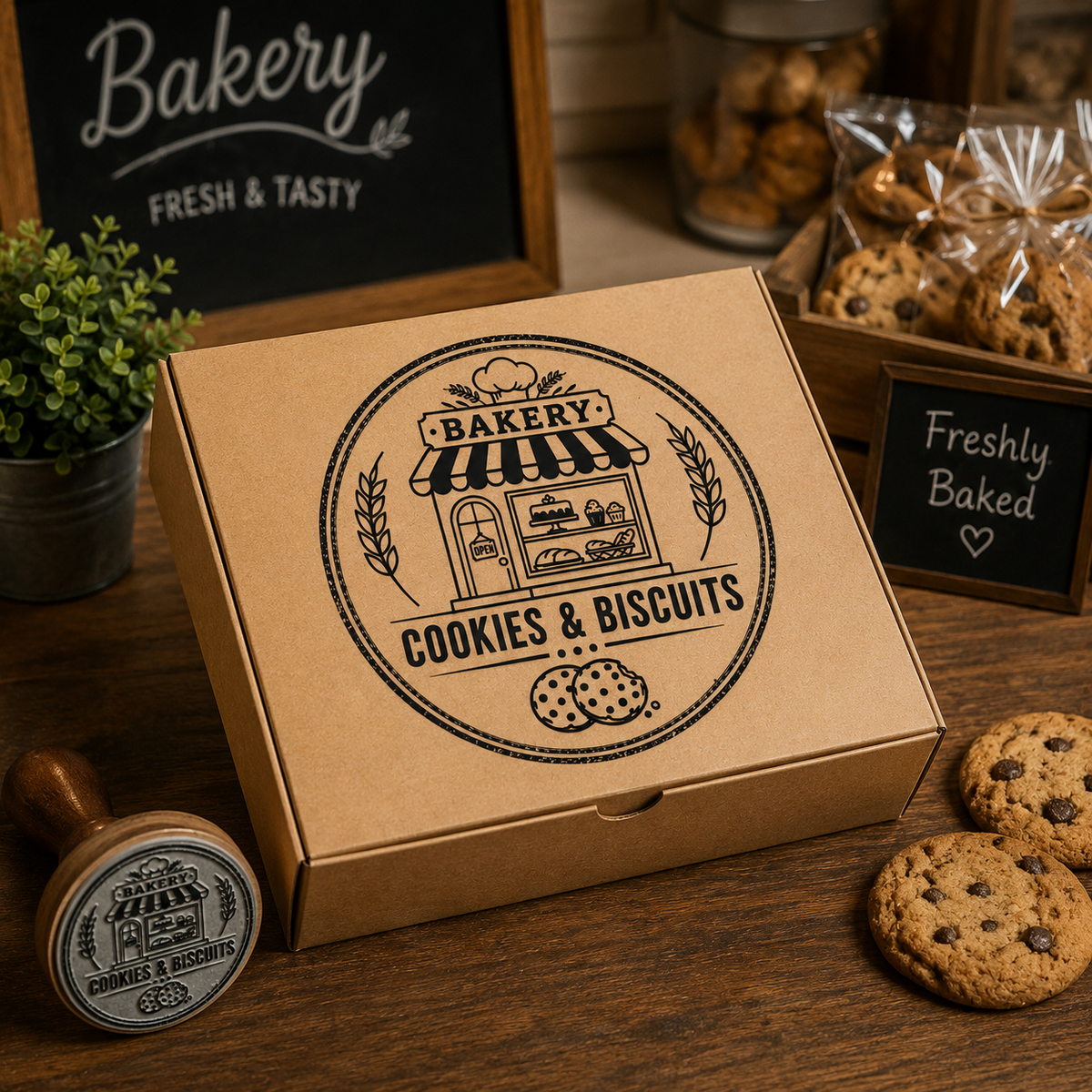 Big Custom Stamp for Bakery - Cookies & Biscuits | Logo Stamp – StampMyMark®