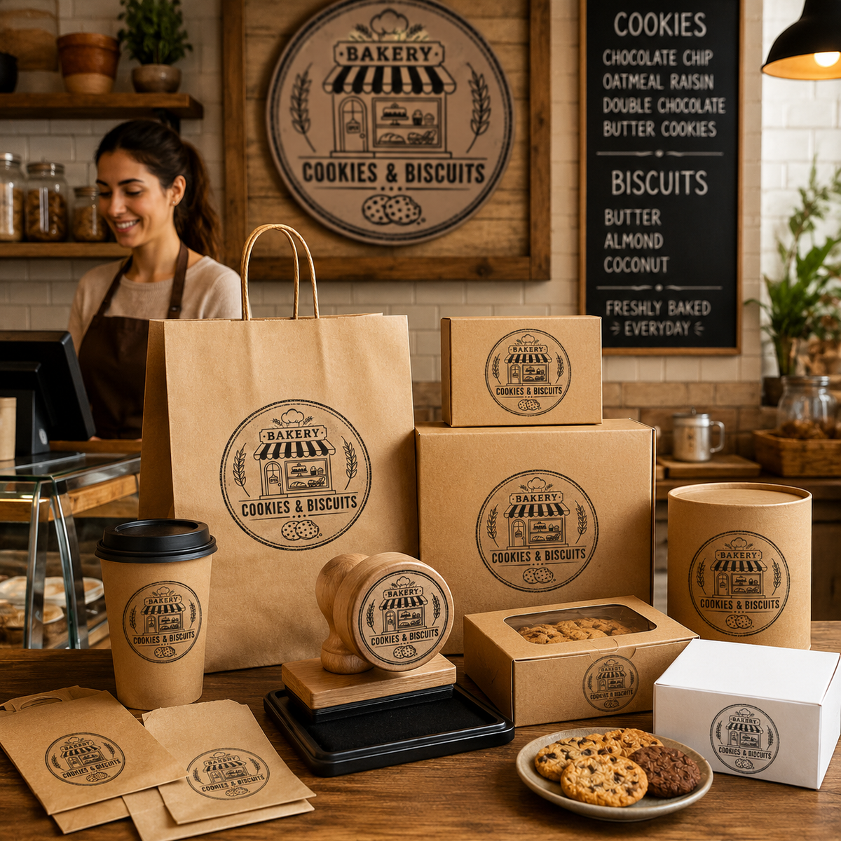 Big Custom Stamp for Bakery - Cookies & Biscuits | Logo Stamp – StampMyMark®