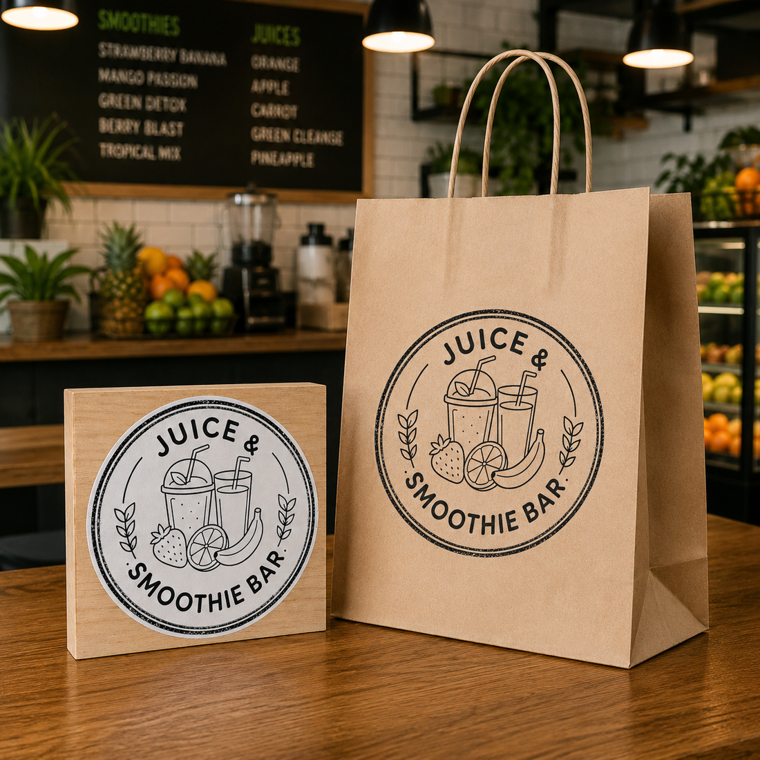 Big Custom Stamp for Juice & Smoothie Bar | Logo Stamp – StampMyMark®