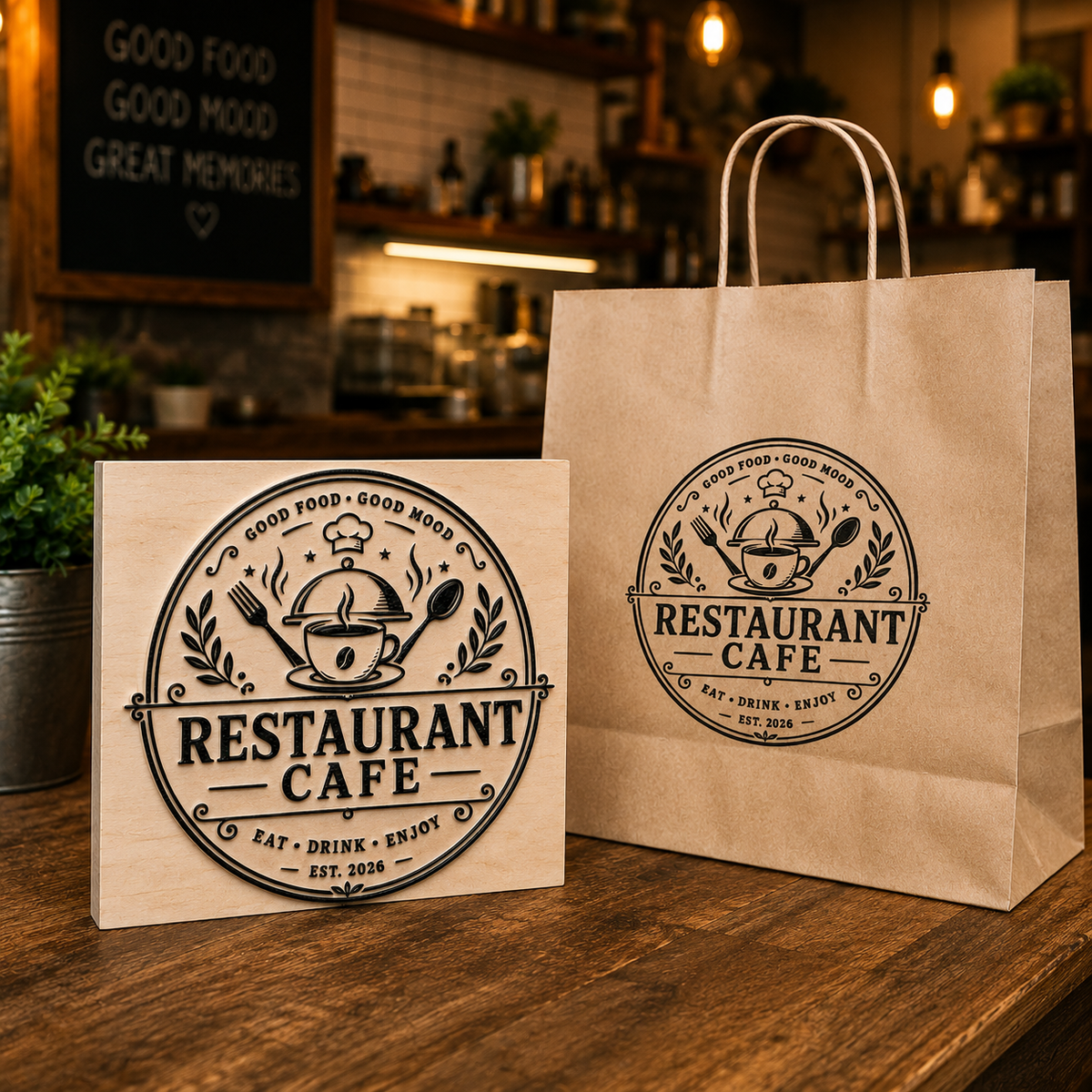 Big Custom Stamp for Restaurant / Cafe | Logo Stamp – StampMyMark®