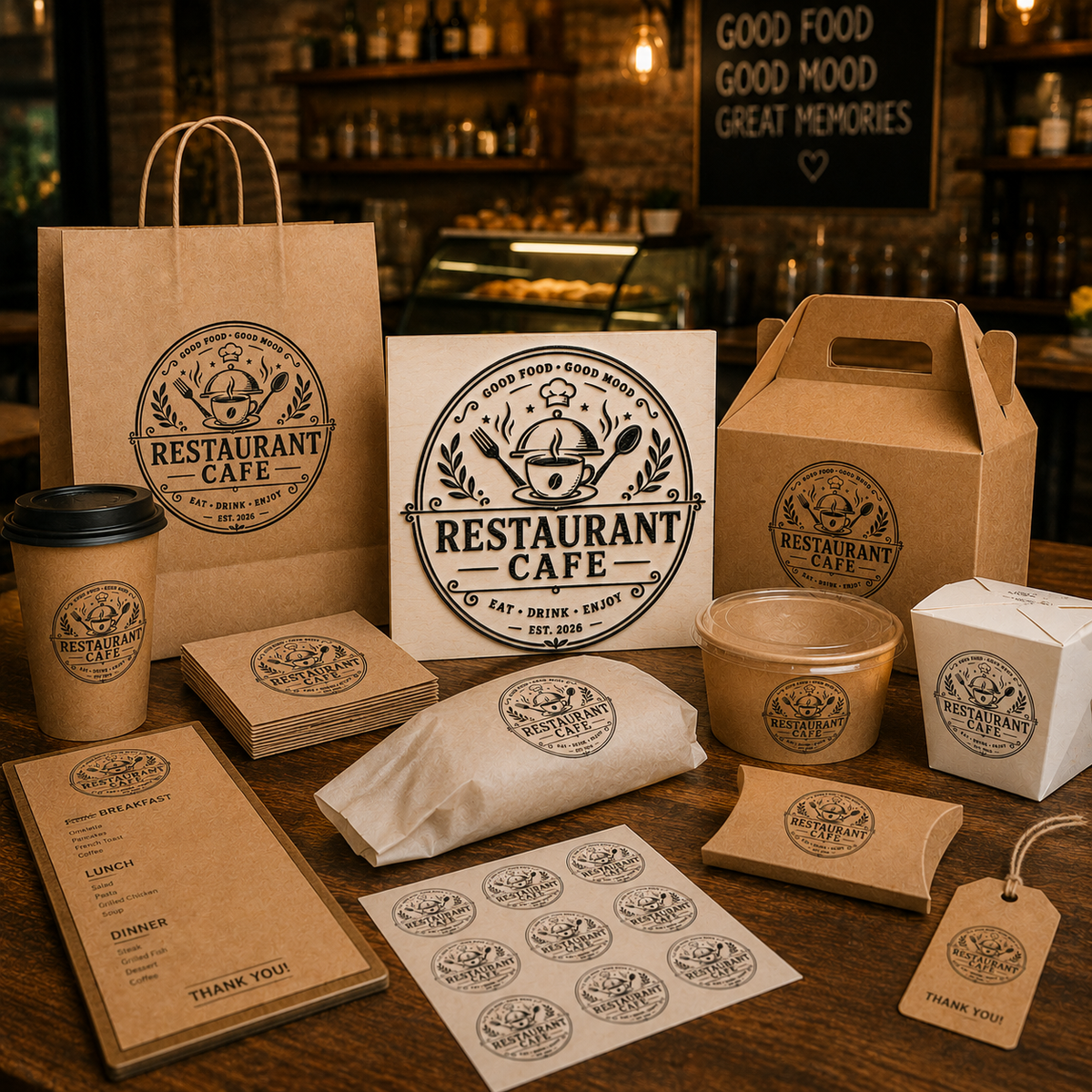 Big Custom Stamp for Restaurant / Cafe | Logo Stamp – StampMyMark®