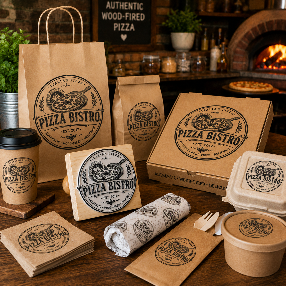 Big Custom Stamp for Pizza Bistro | Logo Stamp – StampMyMark®