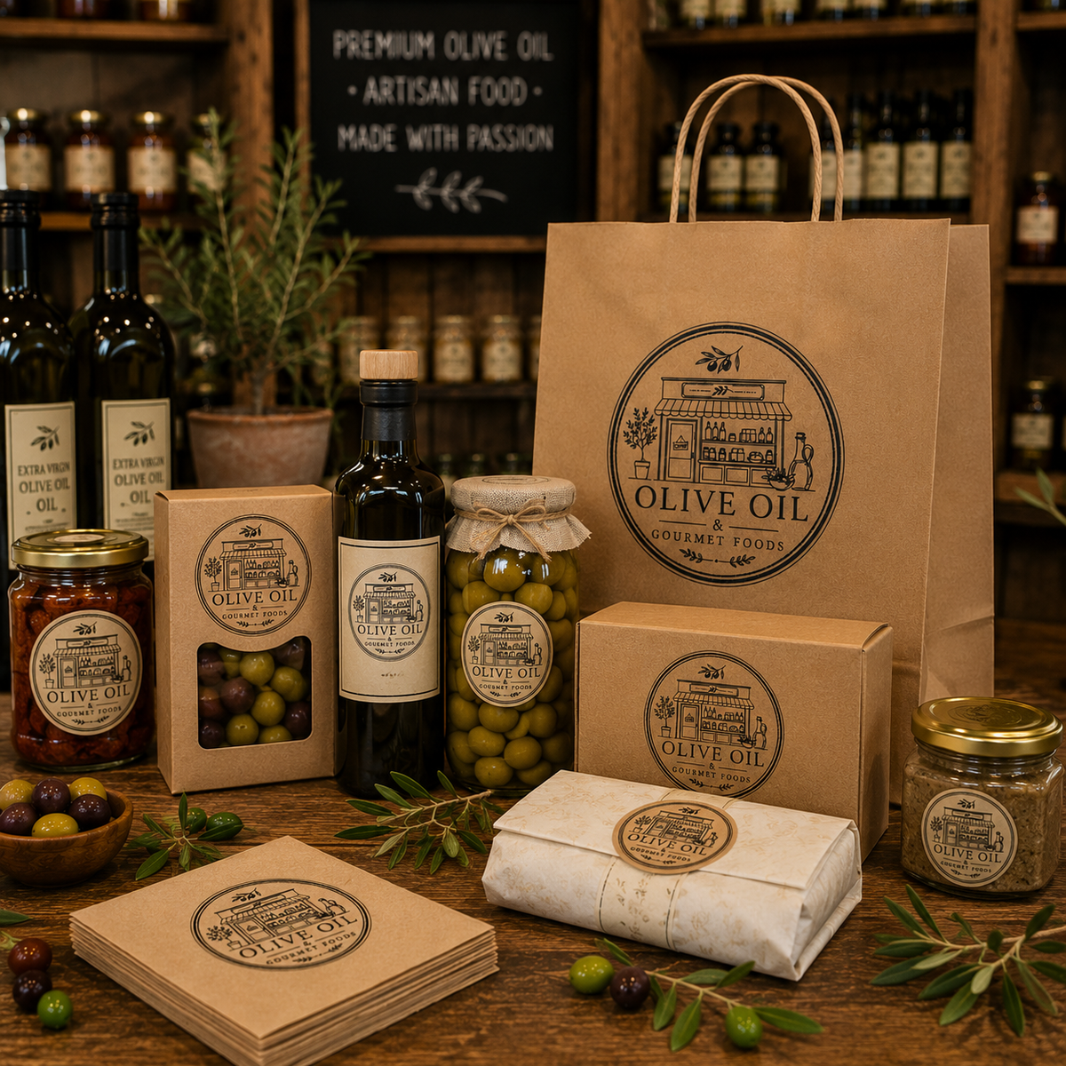 Big Custom Stamp for Olive Oil & Gourmet Foods | Logo Stamp – StampMyMark®