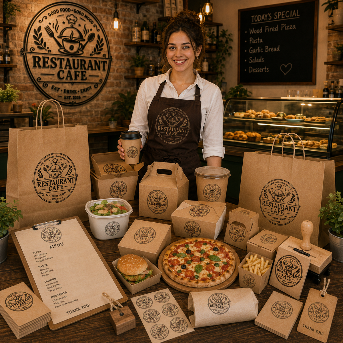 Big Custom Stamp for Restaurant / Cafe | Logo Stamp – StampMyMark®