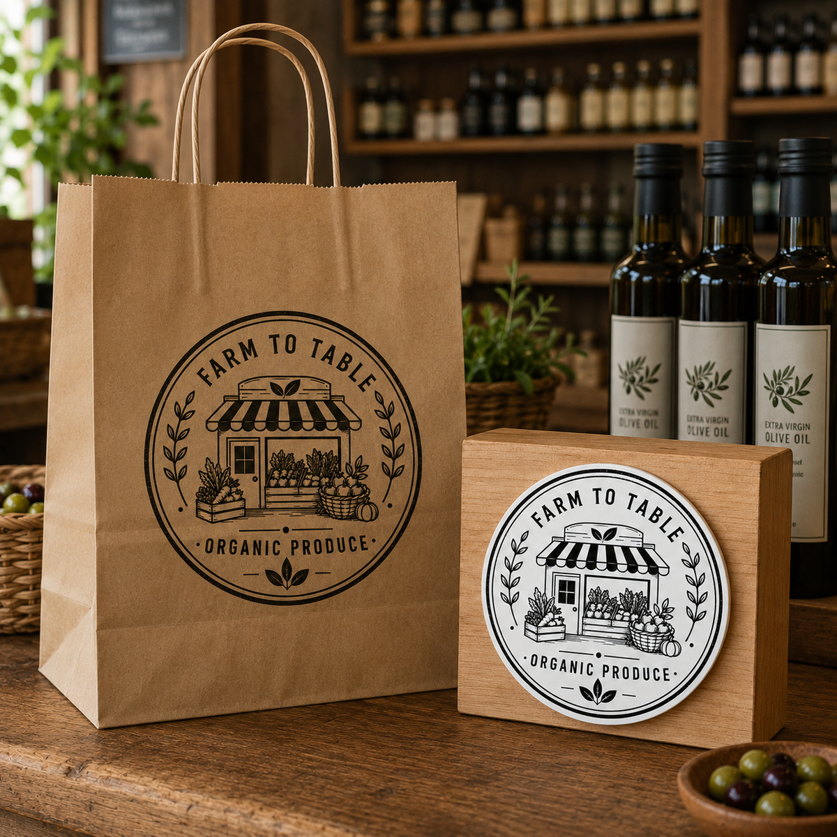 Big Custom Stamp for Farm-to-Table / Organic Produce | Logo Stamp – StampMyMark®
