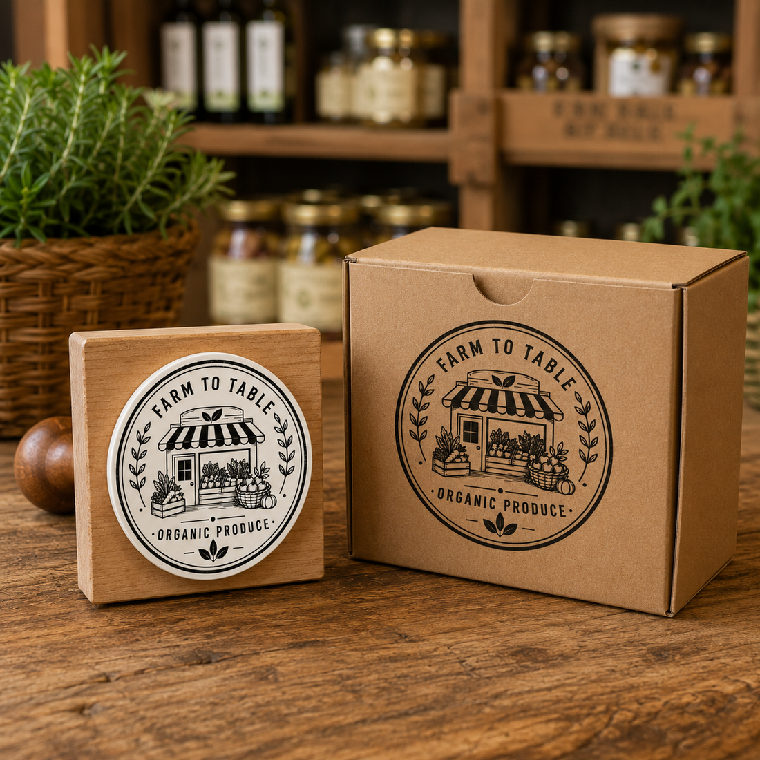 Big Custom Stamp for Farm-to-Table / Organic Produce | Logo Stamp – StampMyMark®