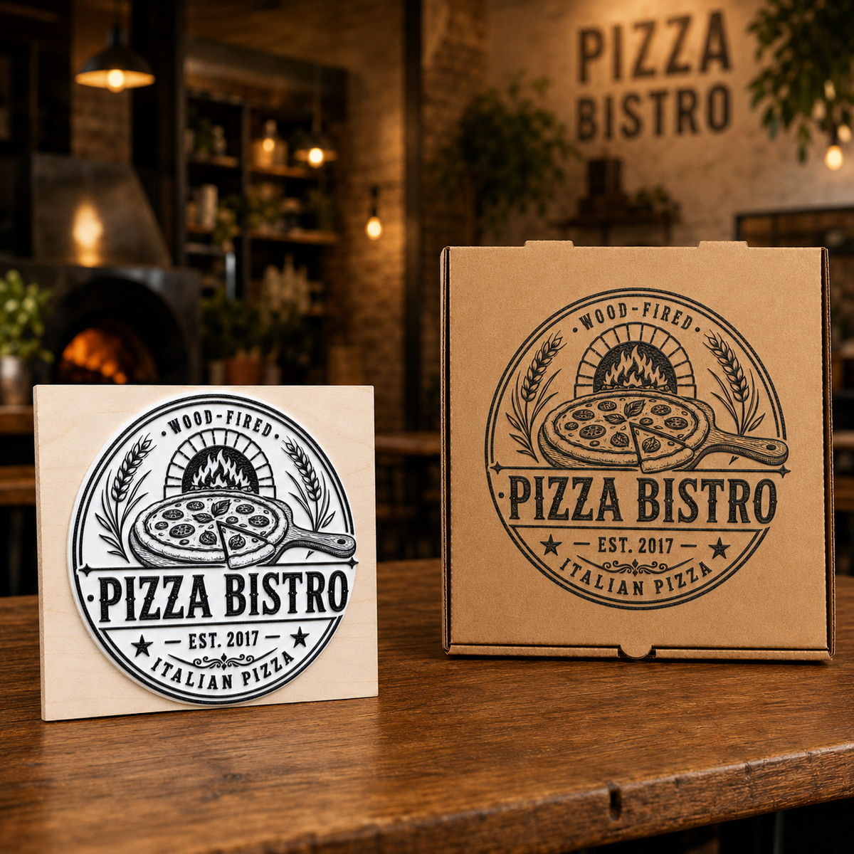 Big Custom Stamp for Pizza Bistro | Logo Stamp – StampMyMark®