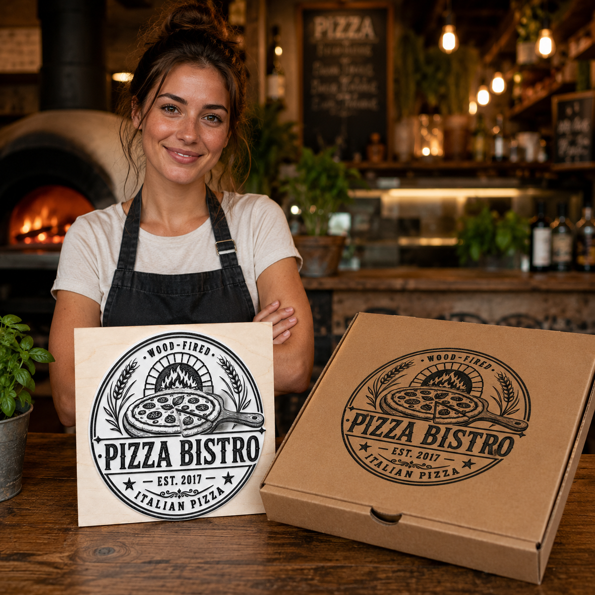 Big Custom Stamp for Pizza Bistro | Logo Stamp – StampMyMark®