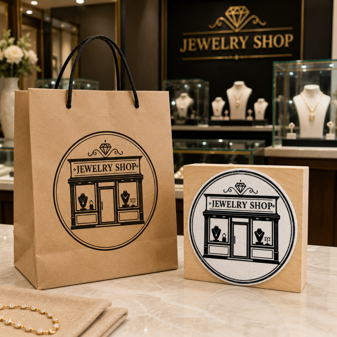 Big Custom Stamp for Jewelry Shop | Logo Stamp – StampMyMark®