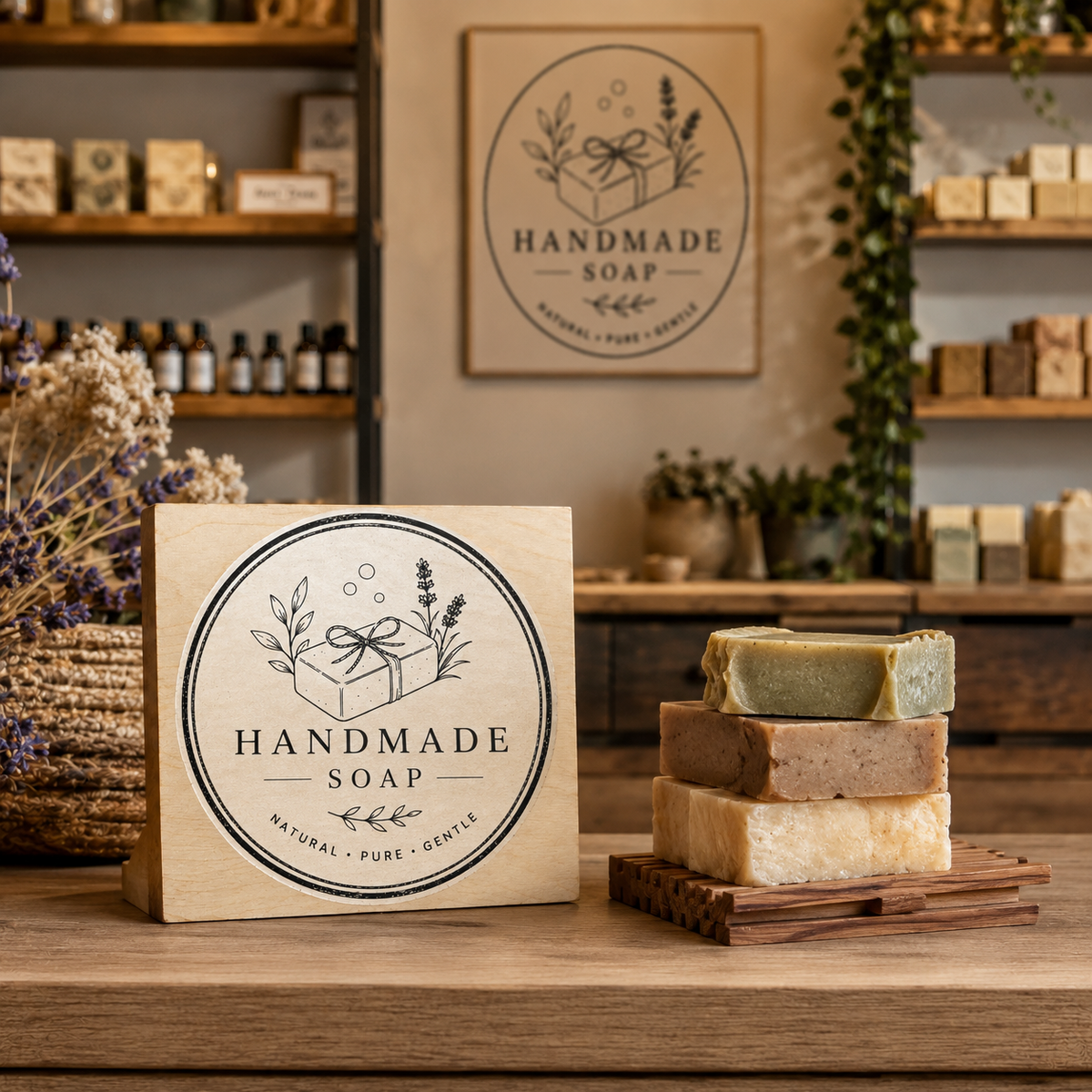 Big Custom Stamp for Handmade Soap Business | Logo Stamp – StampMyMark®
