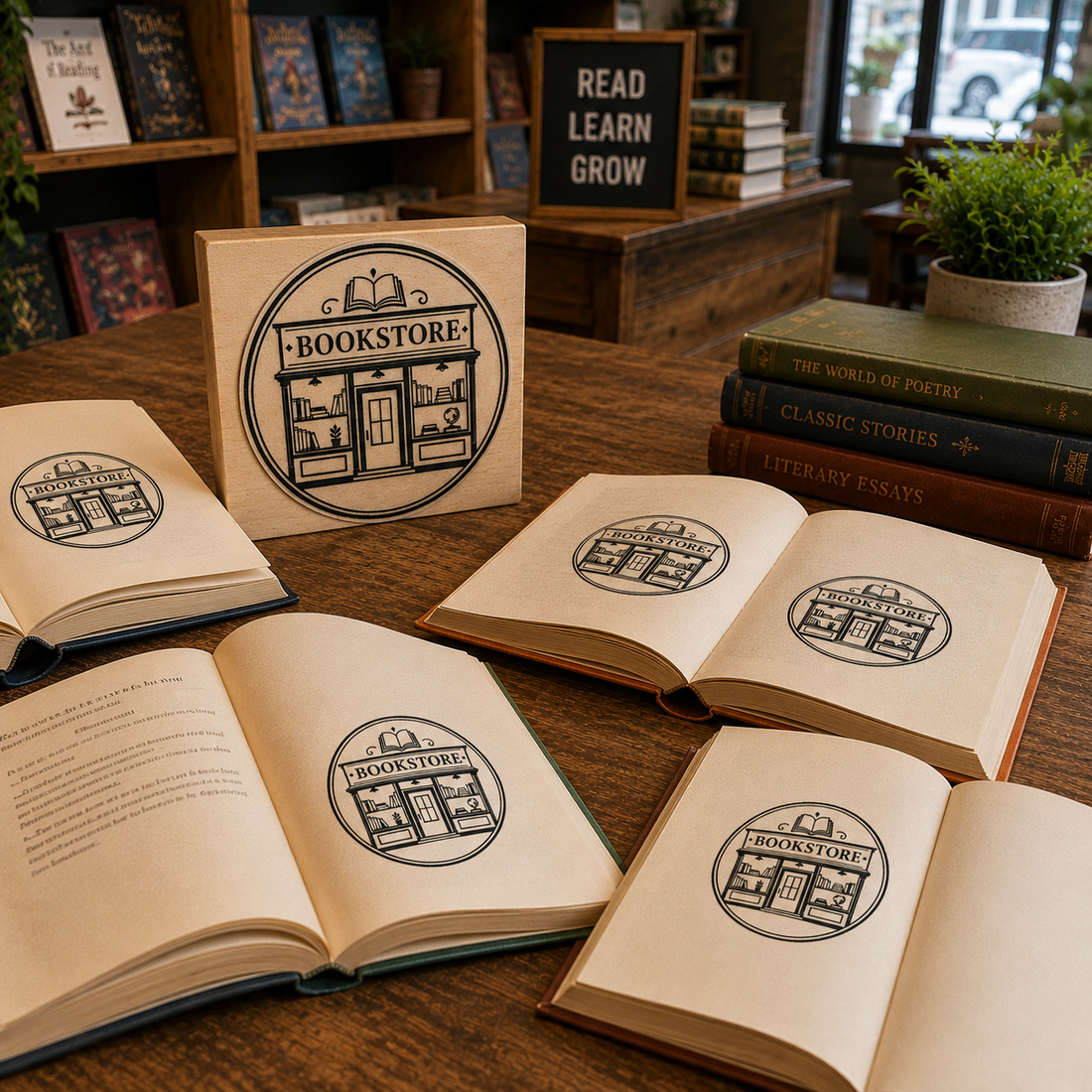 Big Custom Stamp for Bookstore | Logo Stamp – StampMyMark®