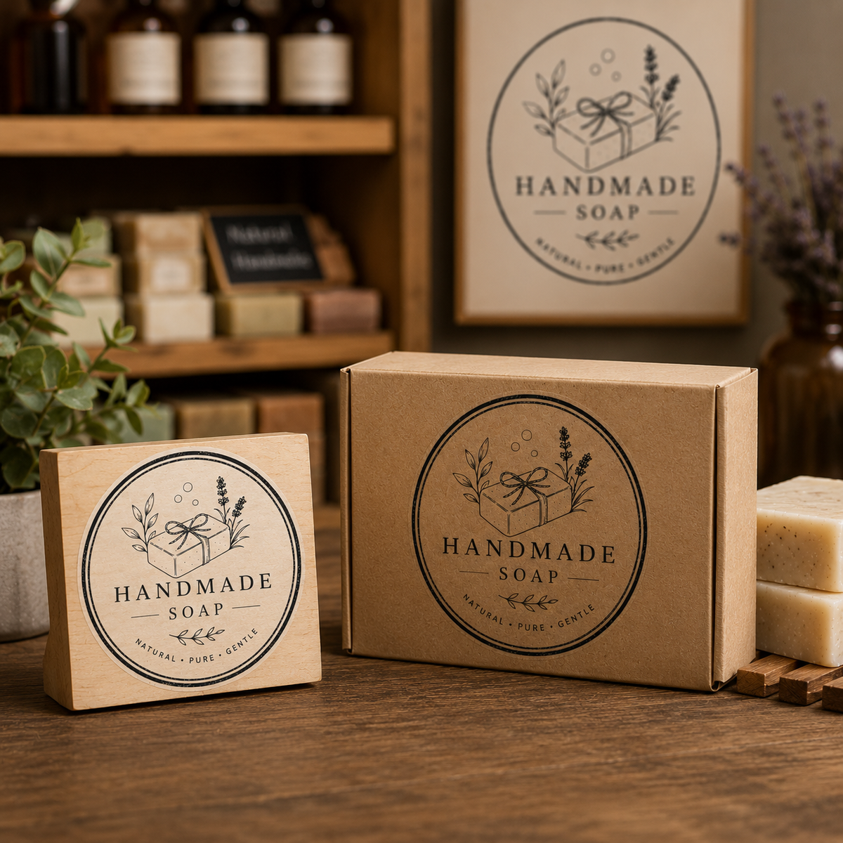 Big Custom Stamp for Handmade Soap Business | Logo Stamp – StampMyMark®