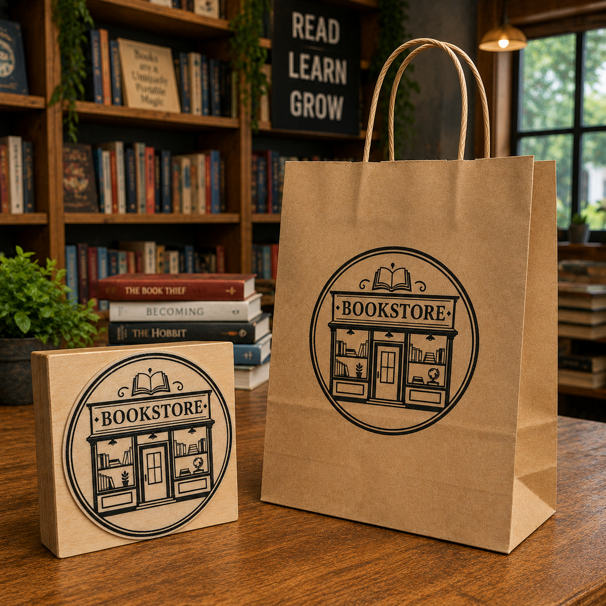 Big Custom Stamp for Bookstore | Logo Stamp – StampMyMark®