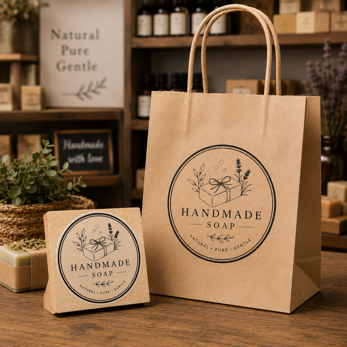 Big Custom Stamp for Handmade Soap Business | Logo Stamp – StampMyMark®