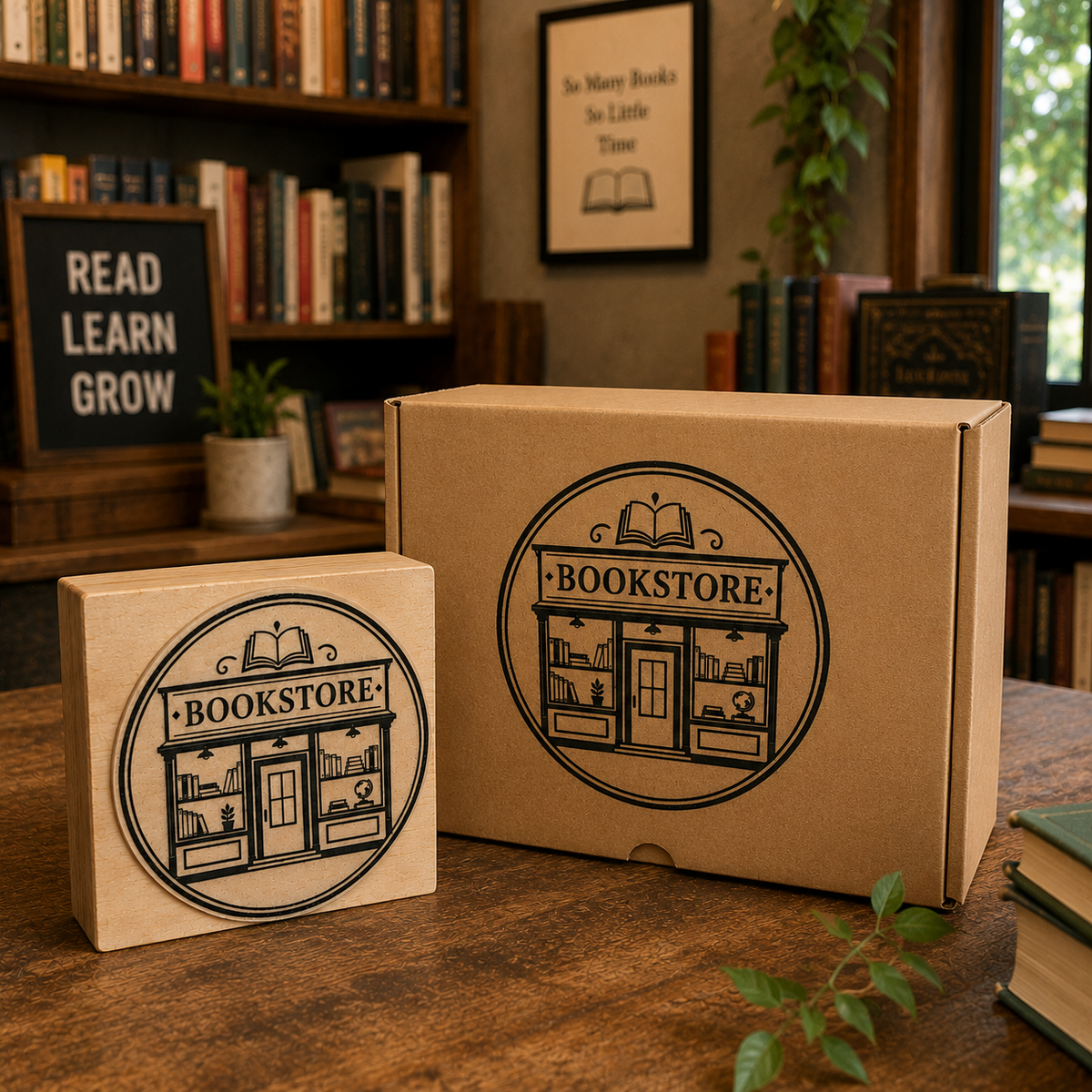 Big Custom Stamp for Bookstore | Logo Stamp – StampMyMark®