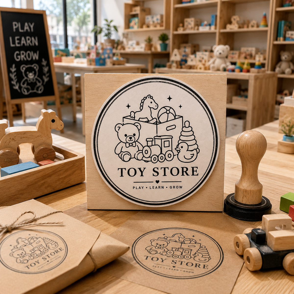 Big Custom Stamp for Toy Store | Logo Stamp – StampMyMark®