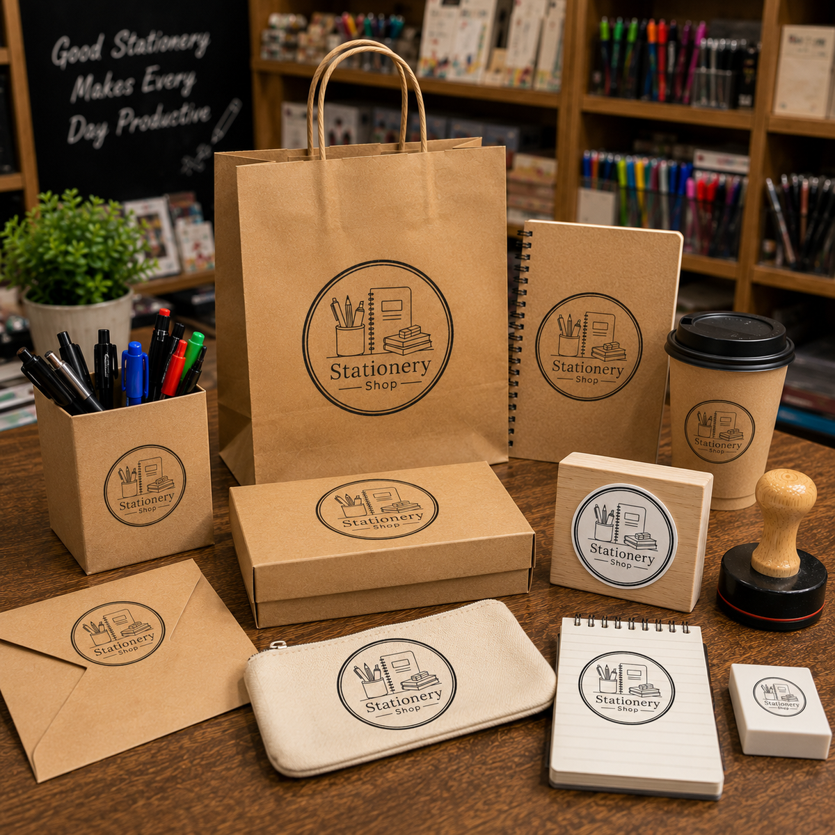Big Custom Stamp for Stationery Shop | Logo Stamp – StampMyMark®