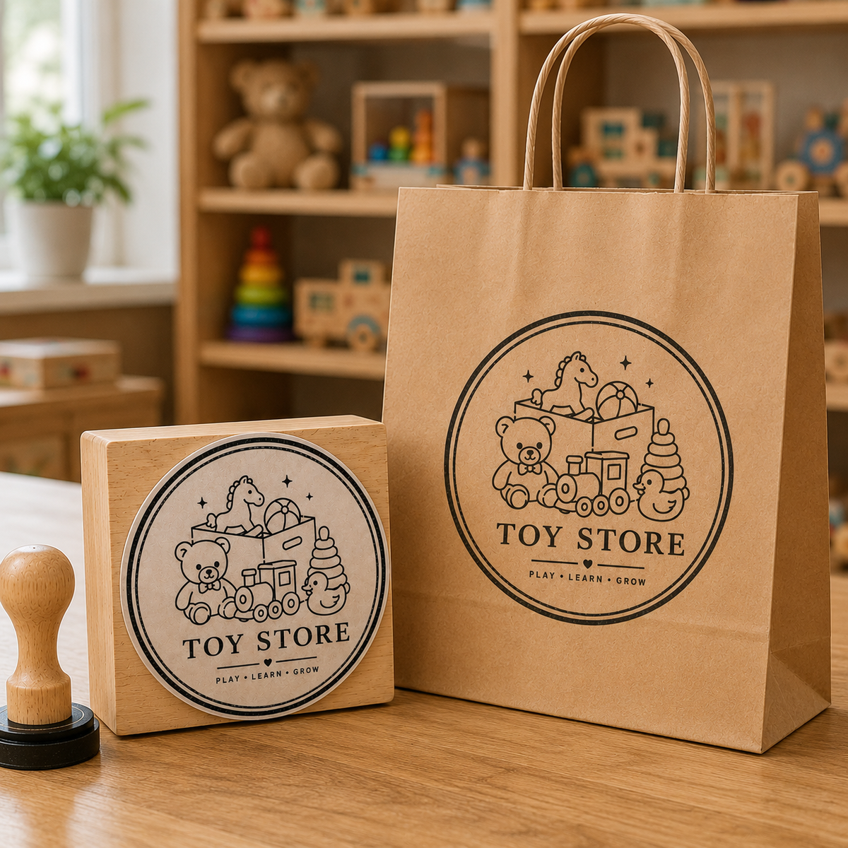Big Custom Stamp for Toy Store | Logo Stamp – StampMyMark®