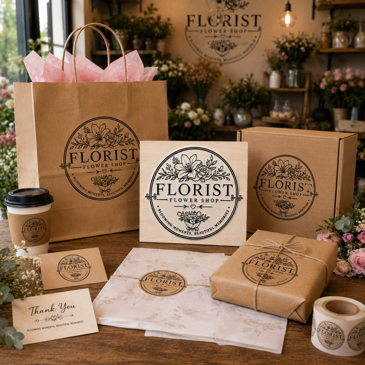 Big Custom Stamp for Florist / Flower Shop | Logo Stamp – StampMyMark®