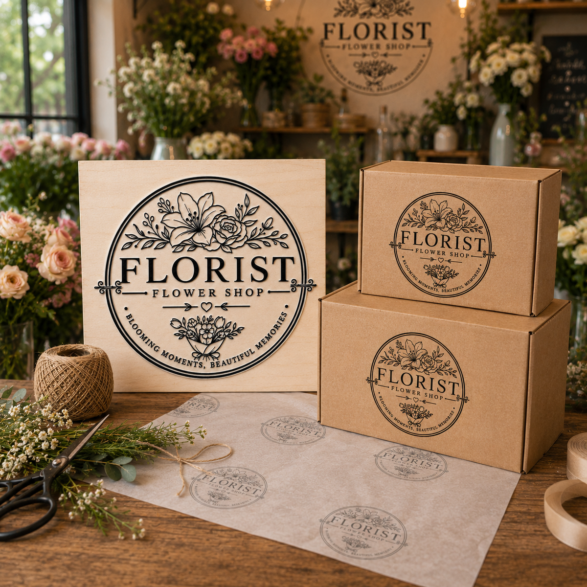 Big Custom Stamp for Florist / Flower Shop | Logo Stamp – StampMyMark®