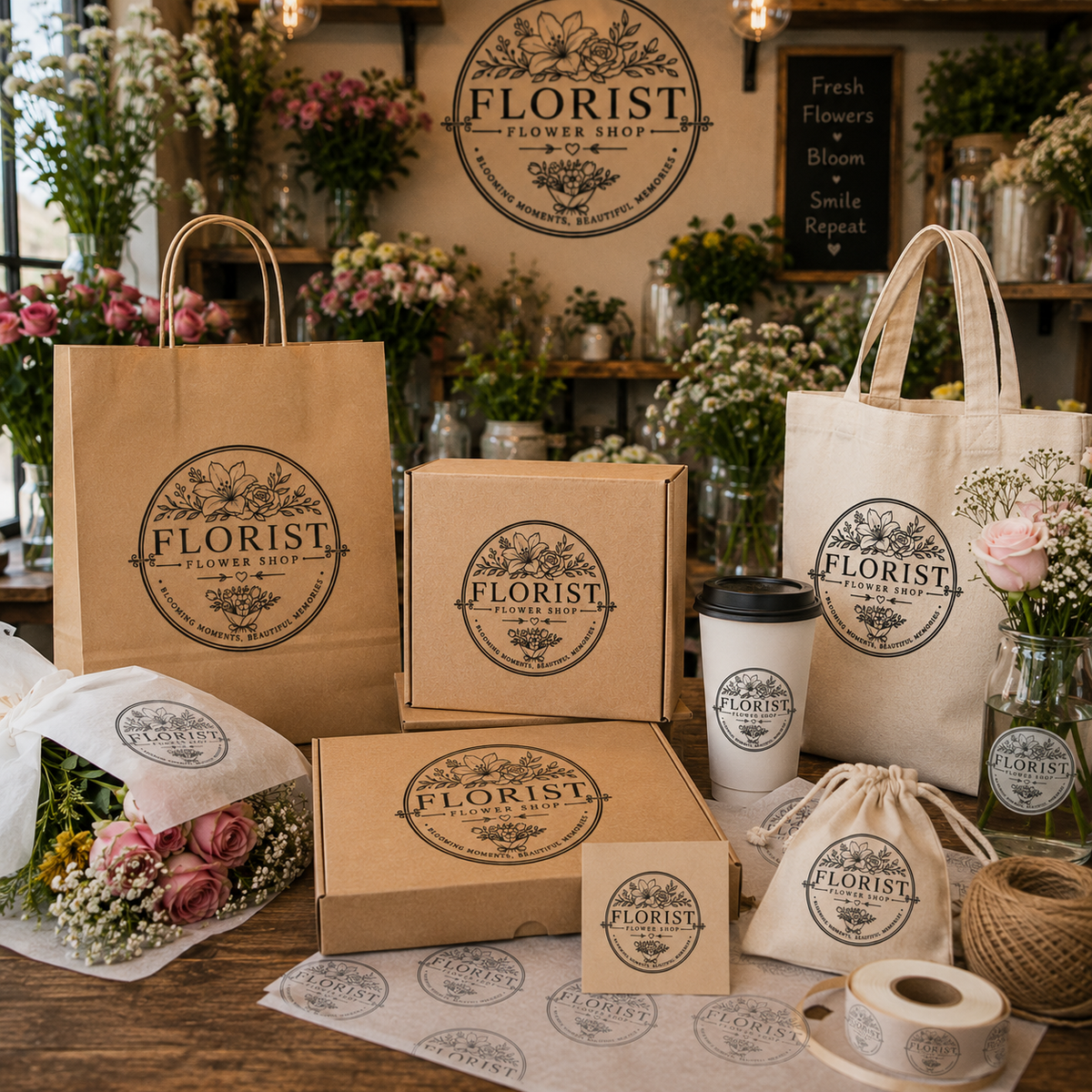 Big Custom Stamp for Florist / Flower Shop | Logo Stamp – StampMyMark®