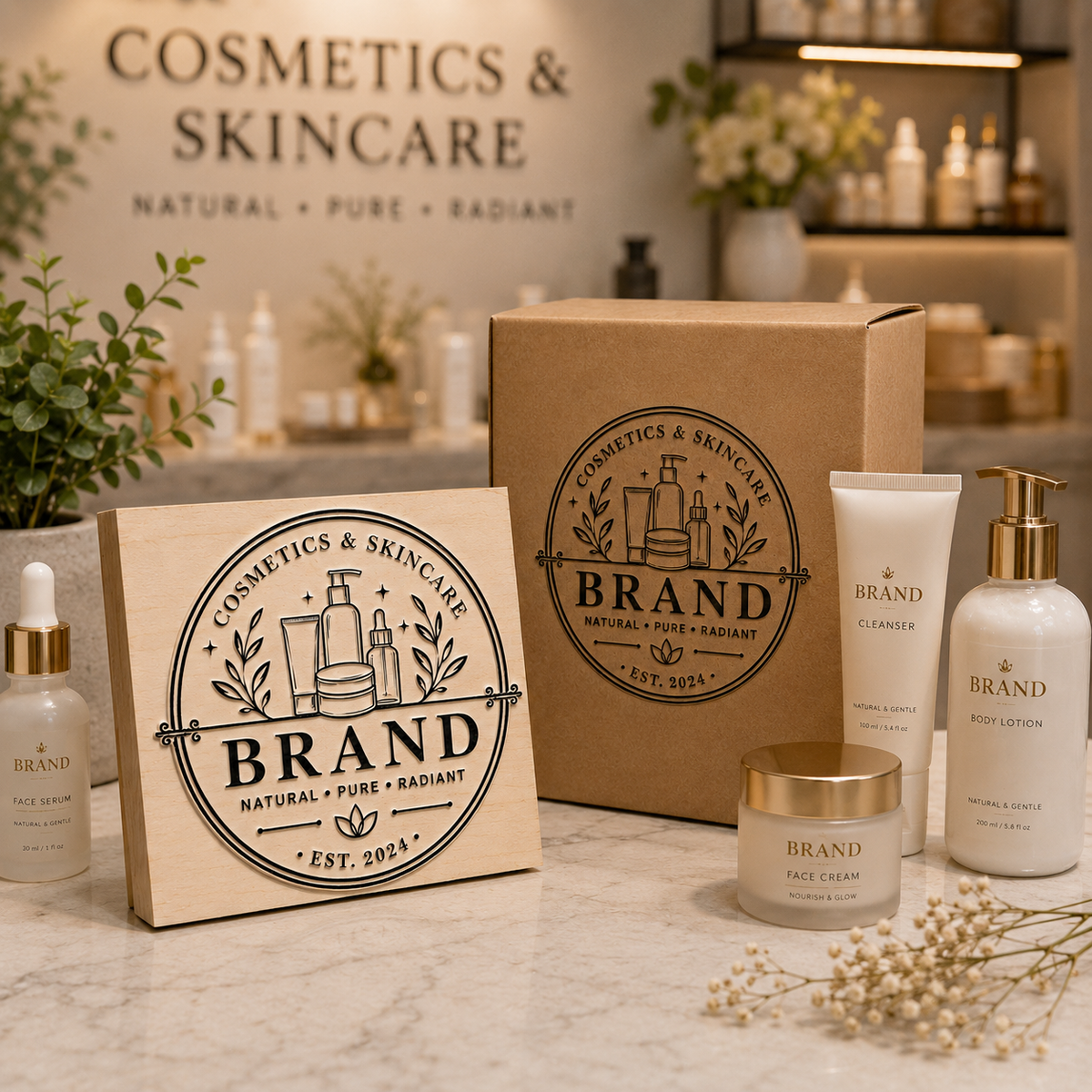Big Custom Stamp for Cosmetics & Skincare Brand | Logo Stamp – StampMyMark®