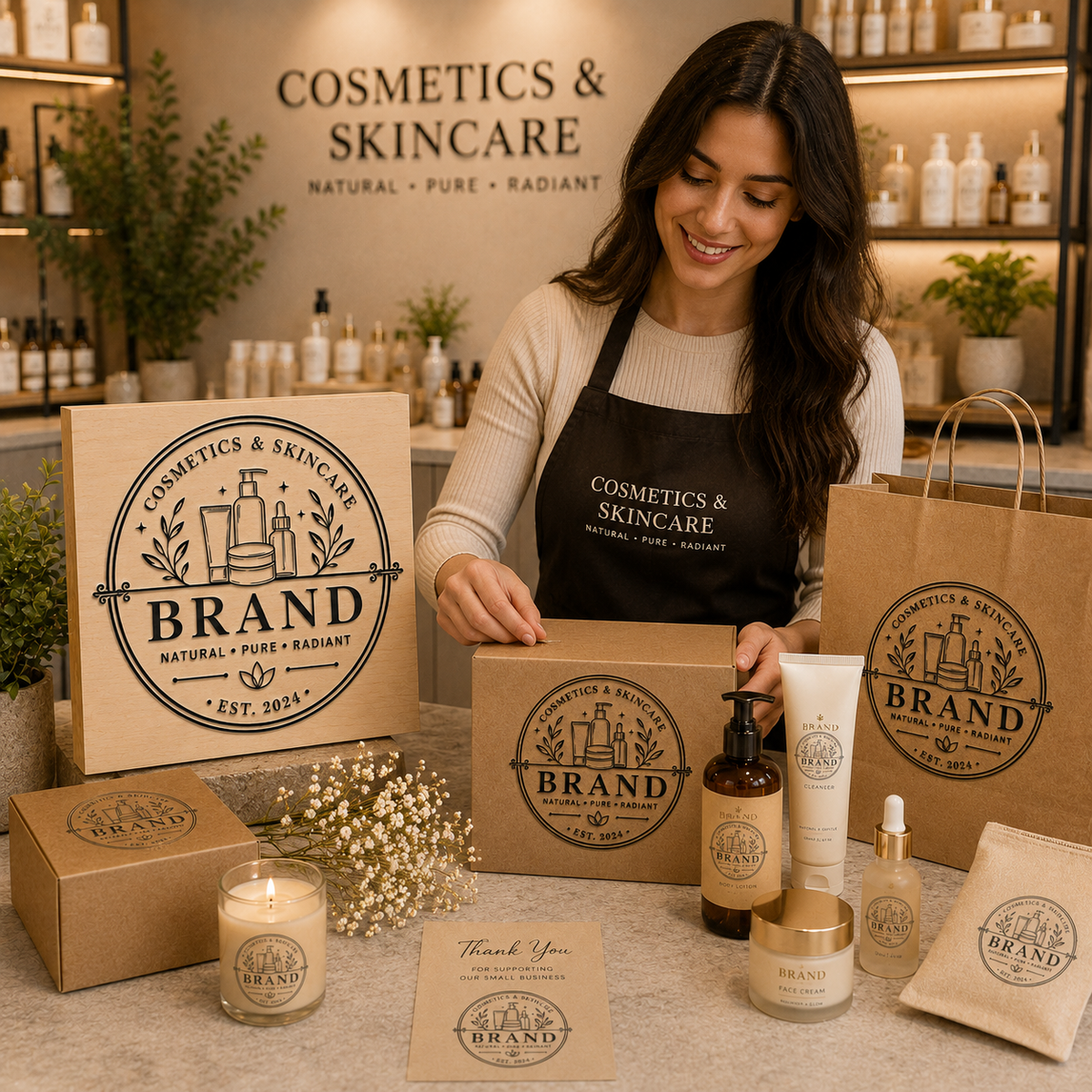 Big Custom Stamp for Cosmetics & Skincare Brand | Logo Stamp – StampMyMark®