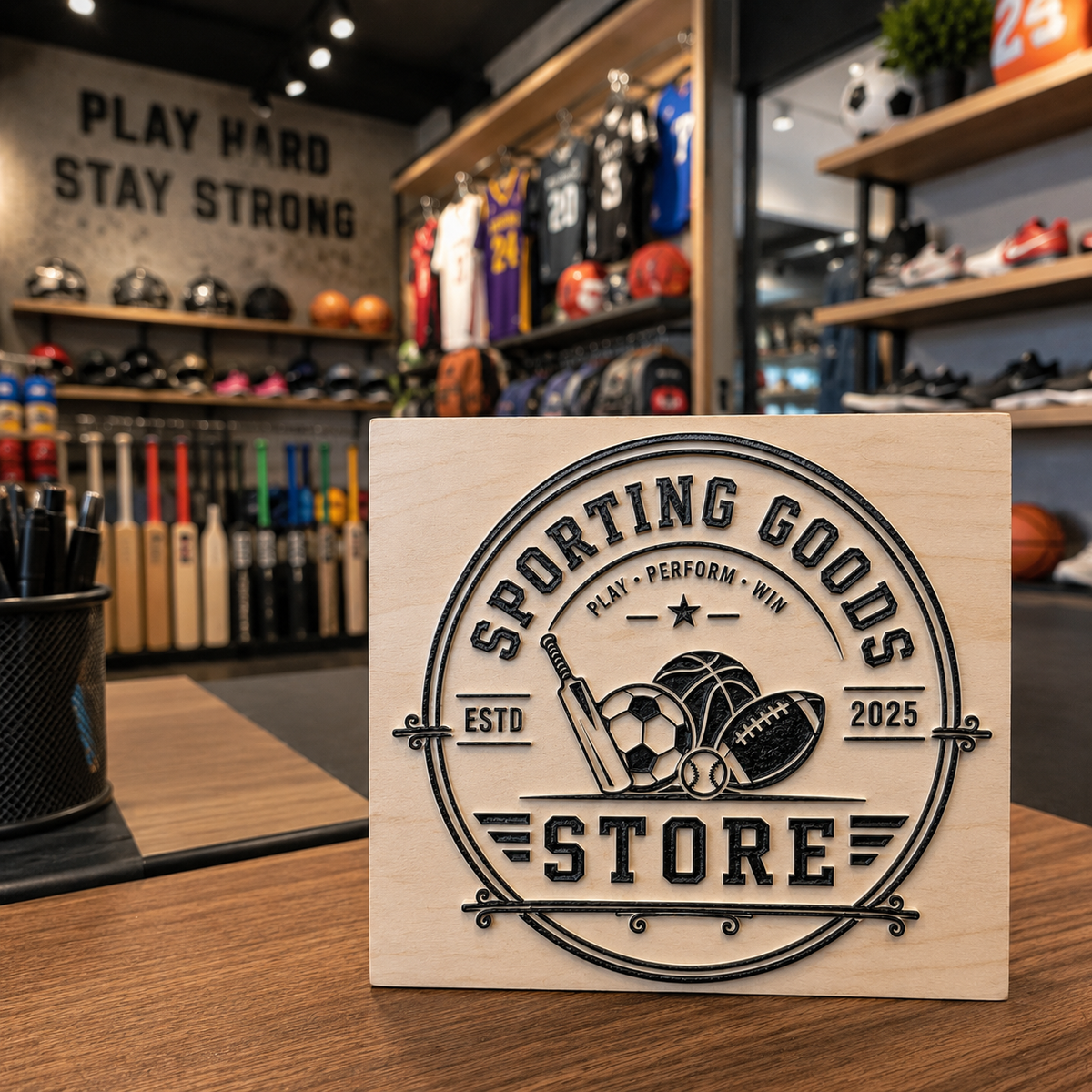 Big Custom Stamp for Sporting Goods Store | Logo Stamp – StampMyMark®