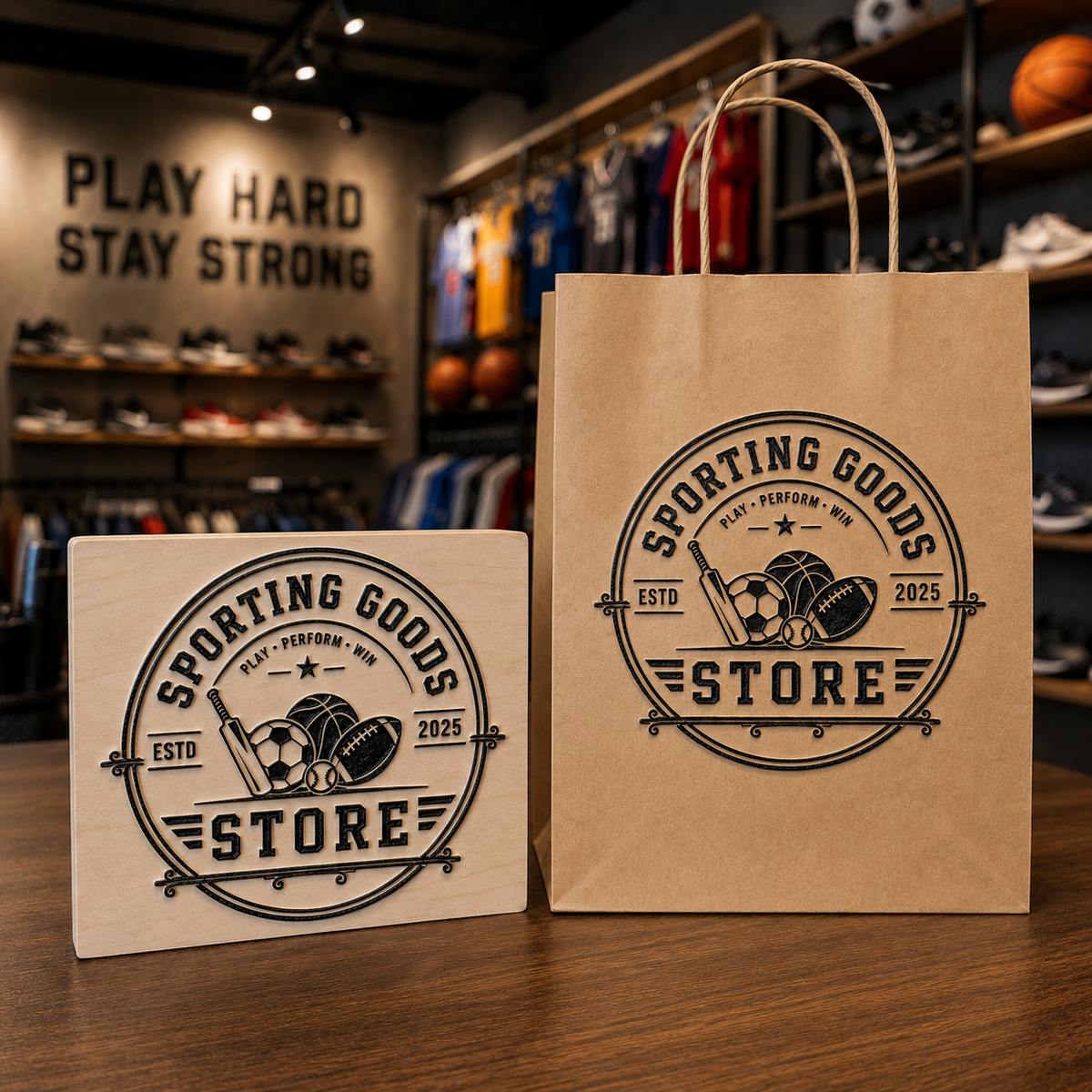 Big Custom Stamp for Sporting Goods Store | Logo Stamp – StampMyMark®