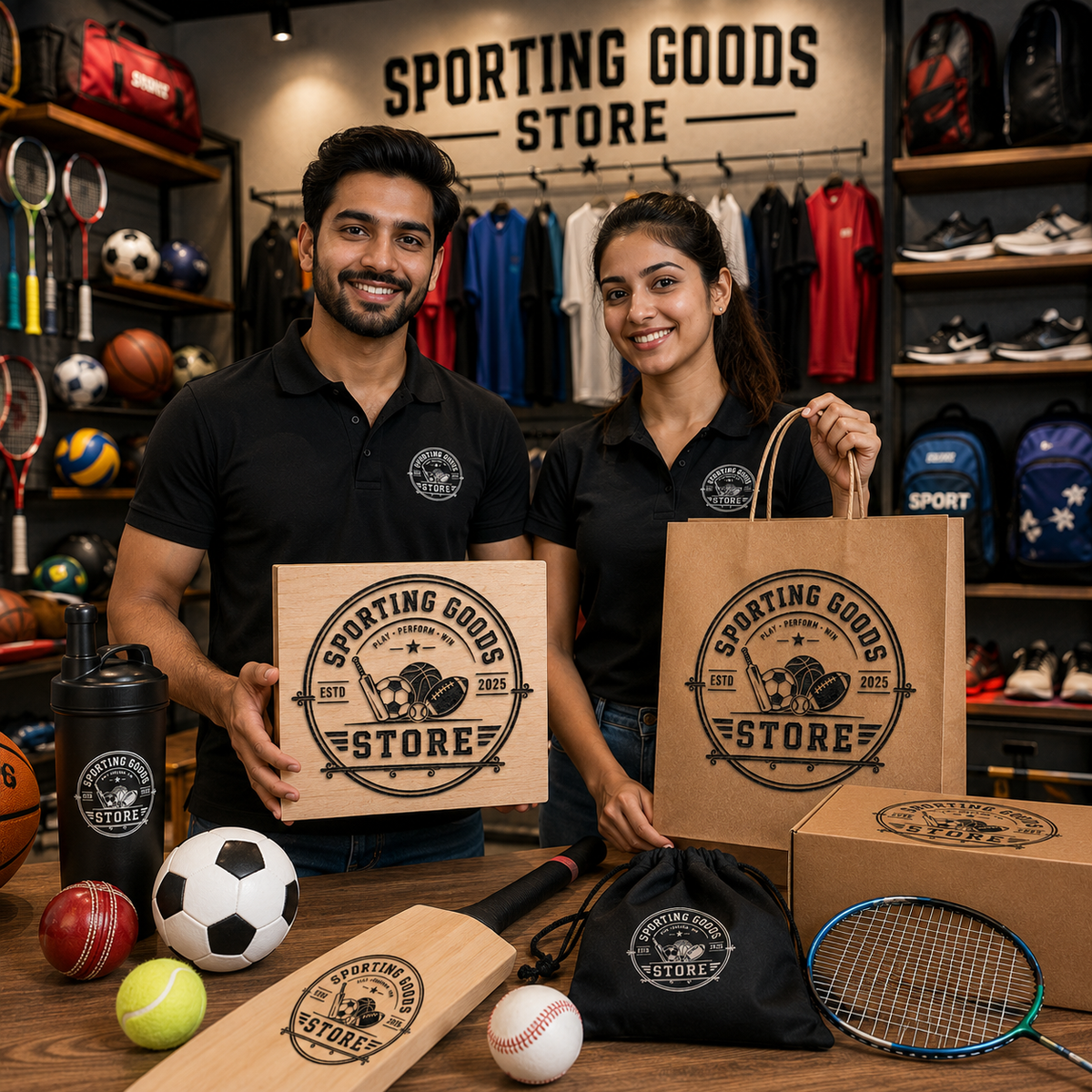 Big Custom Stamp for Sporting Goods Store | Logo Stamp – StampMyMark®