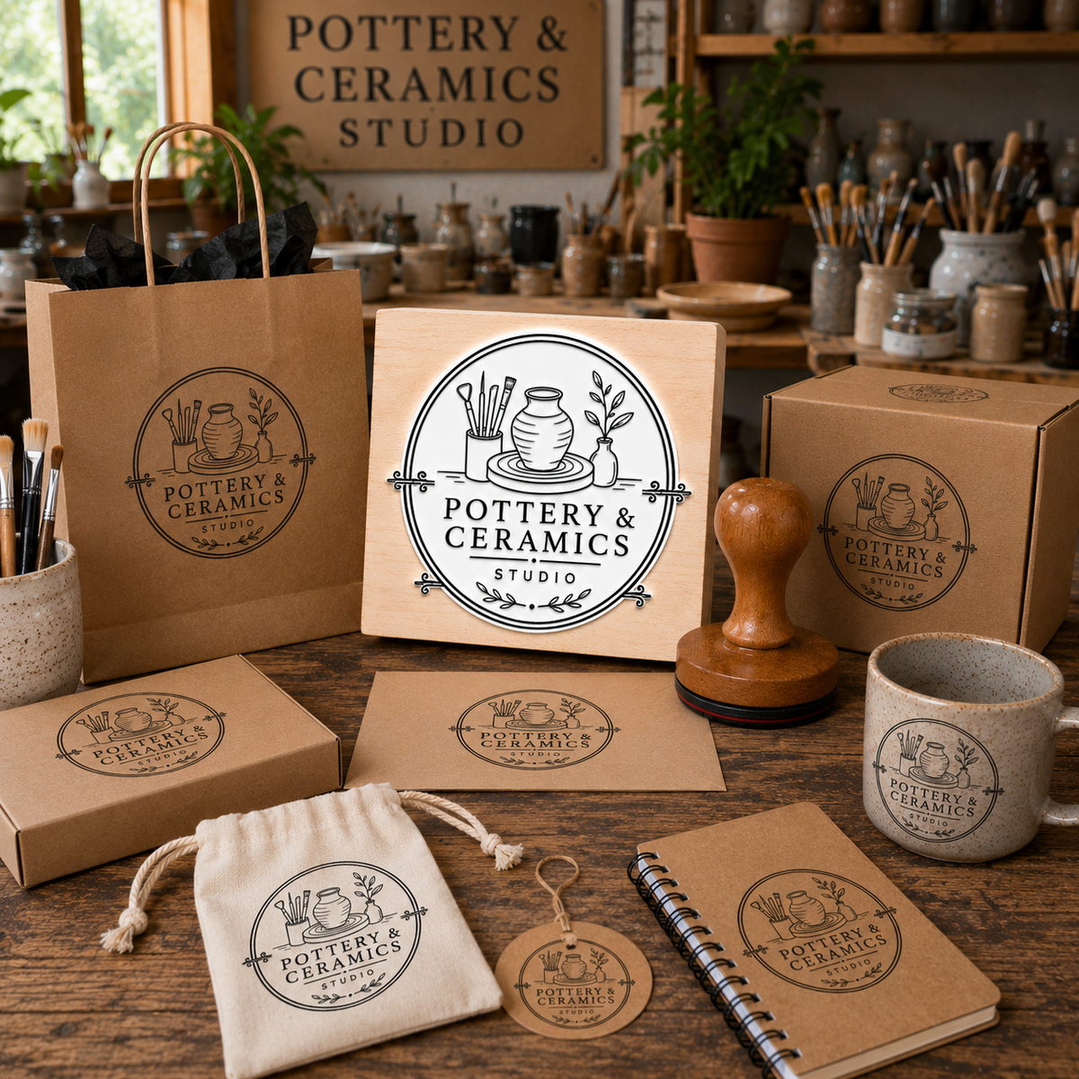 Big Custom Stamp for Pottery & Ceramics Studio | Logo Stamp – StampMyMark®