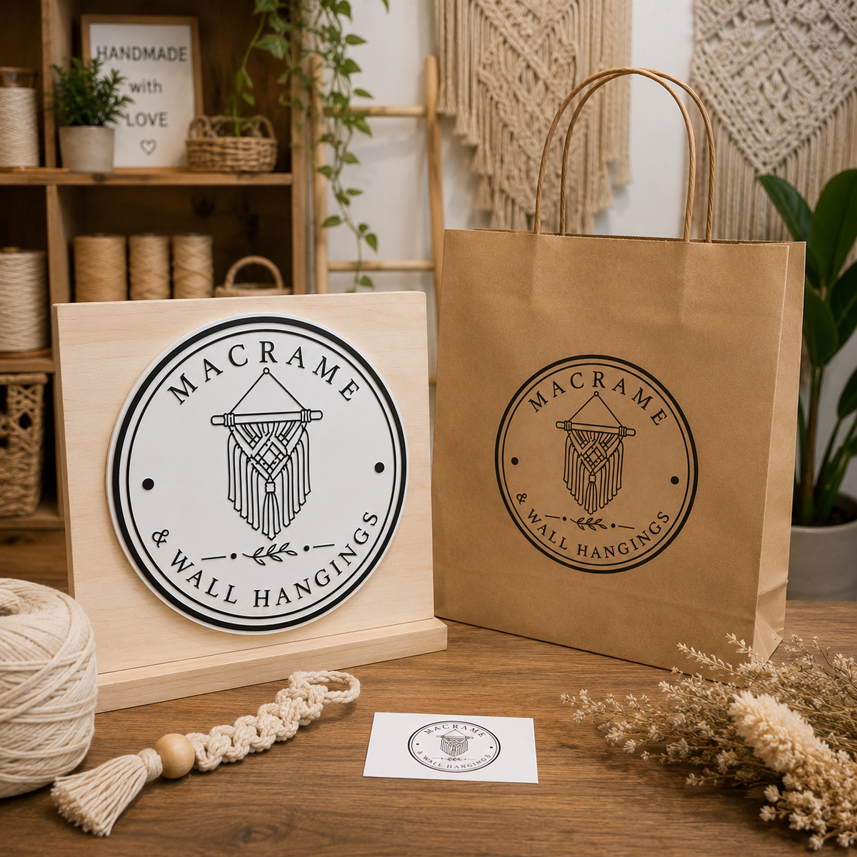 Big Custom Stamp for Macrame & Wall Hangings | Logo Stamp – StampMyMark®