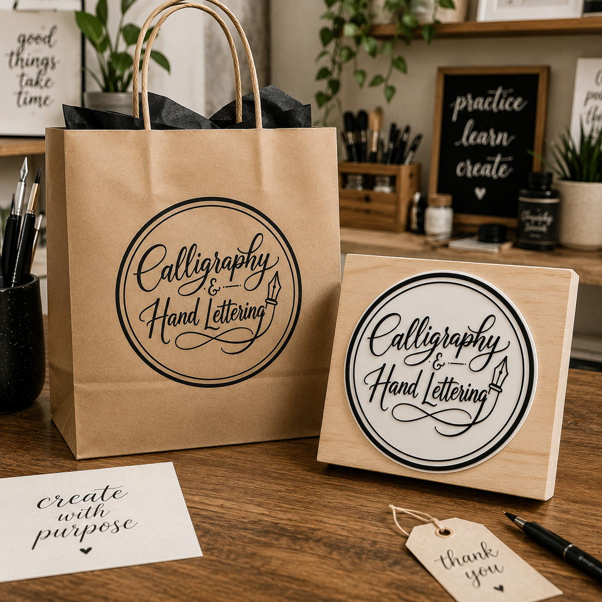 Big Custom Stamp for Calligraphy & Hand Lettering | Logo Stamp – StampMyMark®