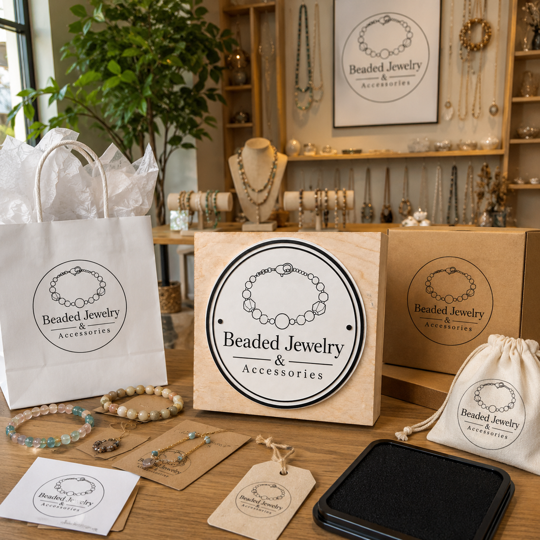 Big Custom Stamp for Beaded Jewelry & Accessories | Logo Stamp – StampMyMark®