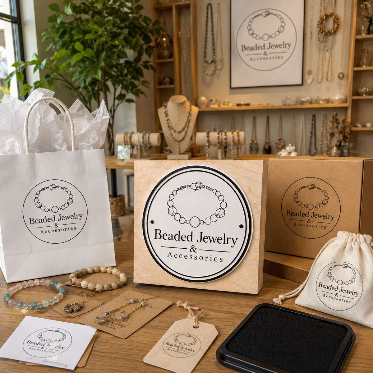 Big Custom Stamp for Beaded Jewelry & Accessories | Logo Stamp – StampMyMark®