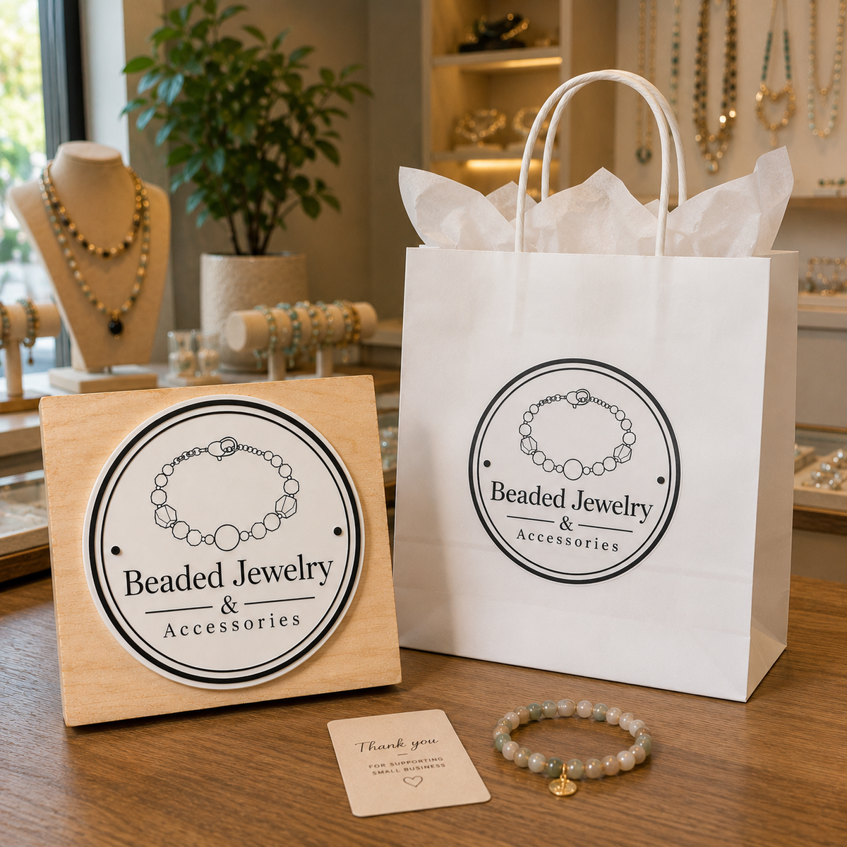 Big Custom Stamp for Beaded Jewelry & Accessories | Logo Stamp – StampMyMark®