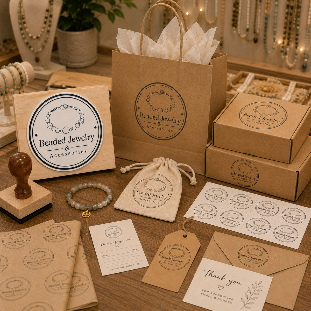Big Custom Stamp for Beaded Jewelry & Accessories | Logo Stamp – StampMyMark®