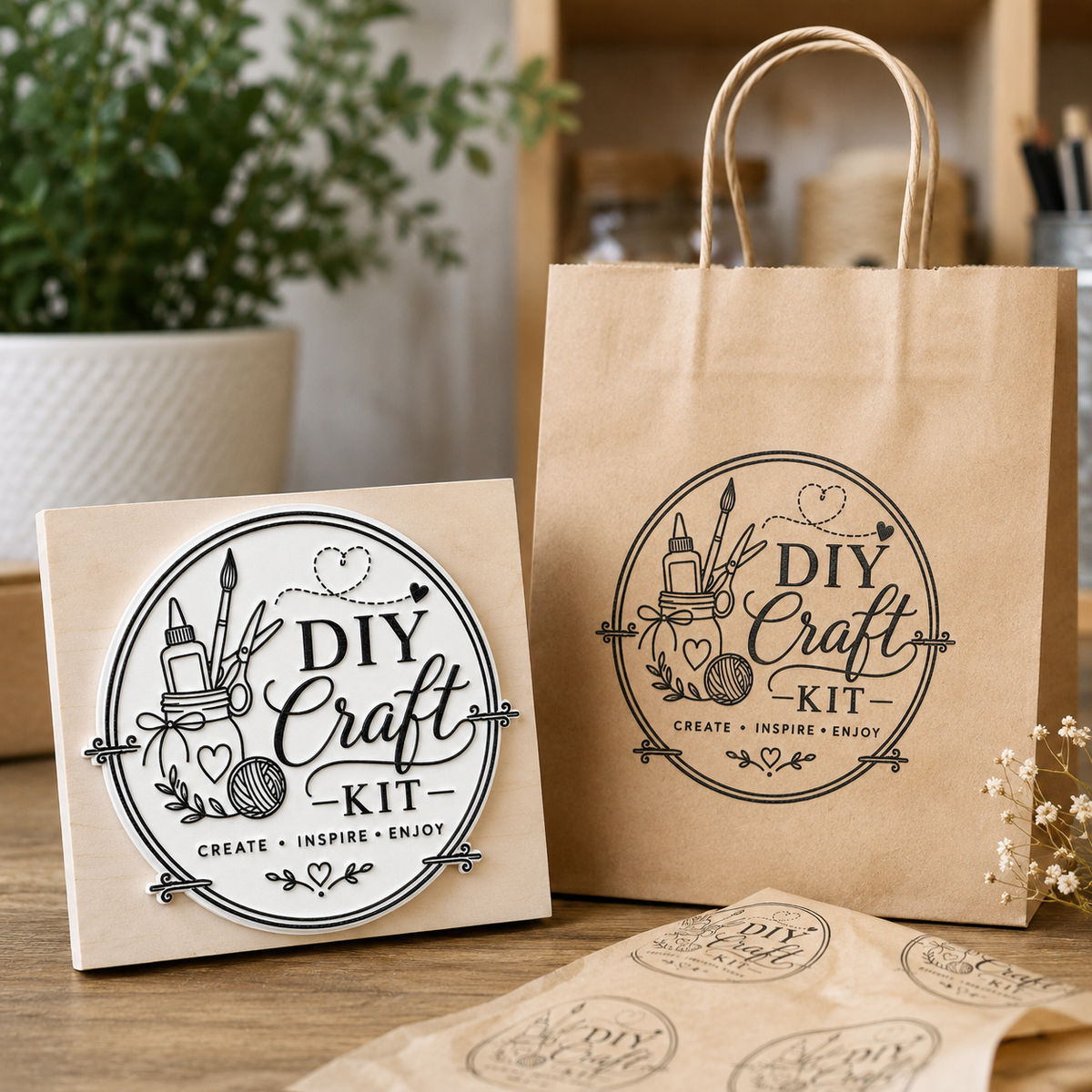 Big Custom Stamp for DIY Craft Kit Business | Logo Stamp – StampMyMark®
