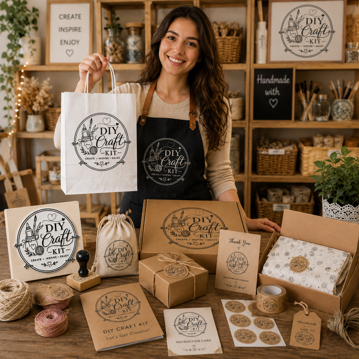 Big Custom Stamp for DIY Craft Kit Business | Logo Stamp – StampMyMark®
