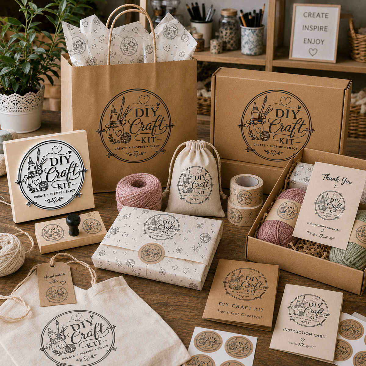 Big Custom Stamp for DIY Craft Kit Business | Logo Stamp – StampMyMark®