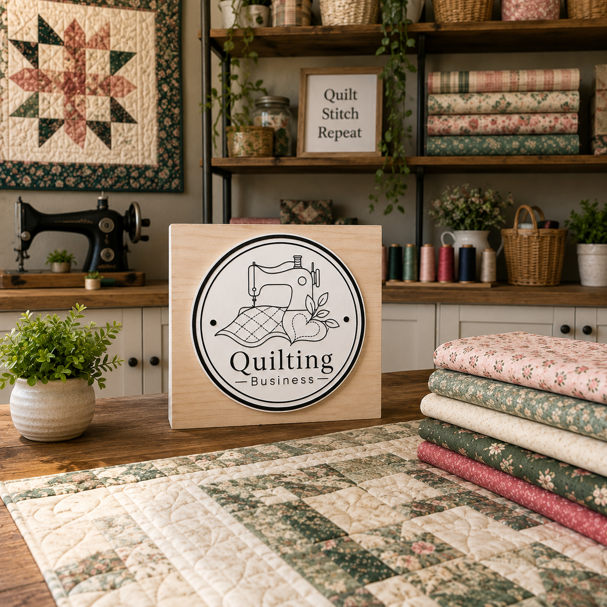 Big Custom Stamp for Quilting Business | Logo Stamp – StampMyMark®